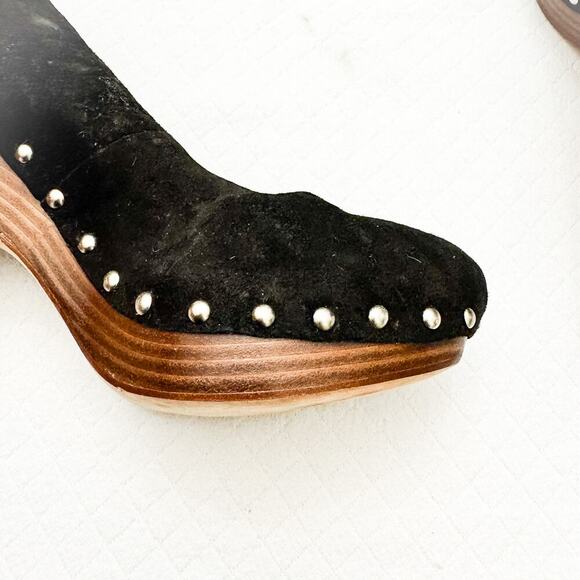 Dolce Vita 5" Holt Black Suede Studded Platform Pumps Size 9 - Picture 5 of 7